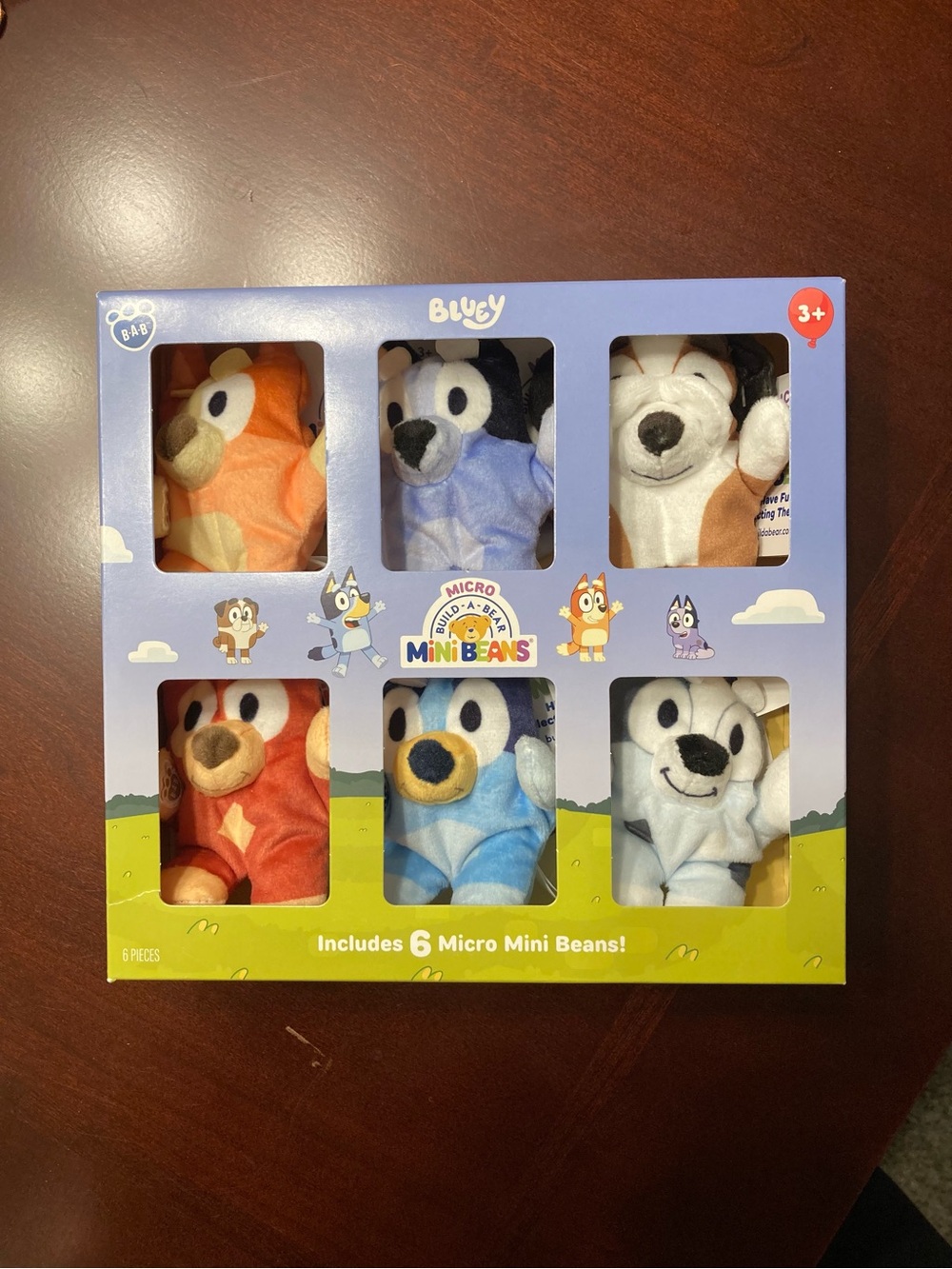 Micro Mini Beans Bluey X BAB Bingo Rusty Socks Muffin & Winton 4-Inch Plush 6-Pk